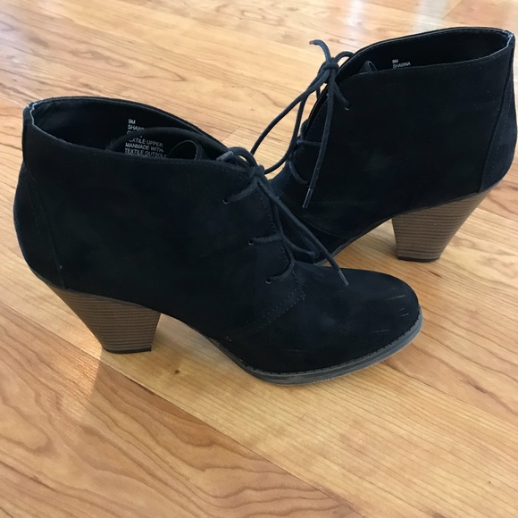 mia black ankle boots